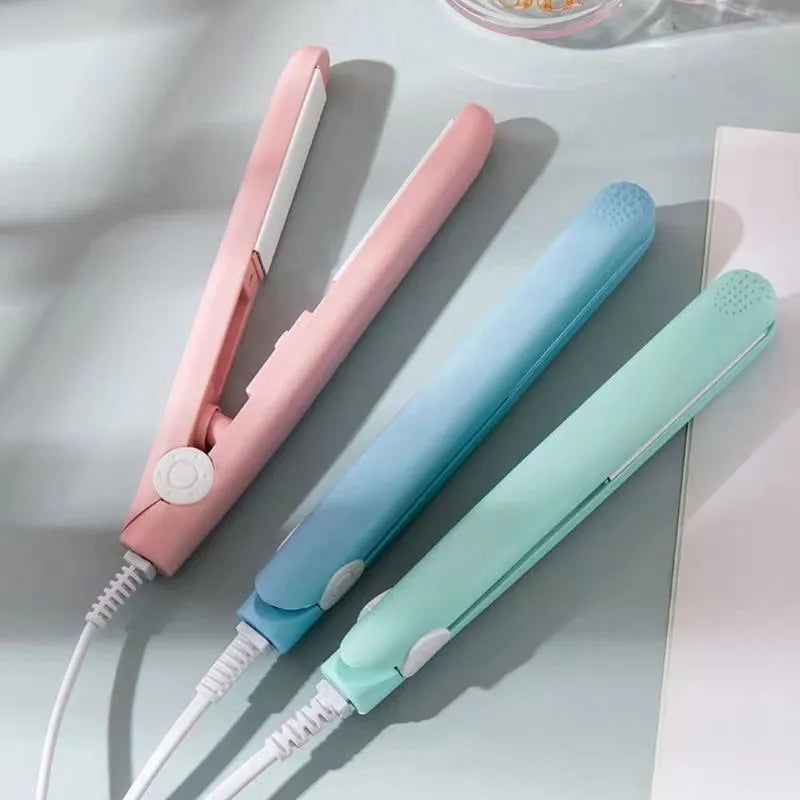 Mini hairdressing splint hair perm tool with straight clip design and storage box in multiple colour options