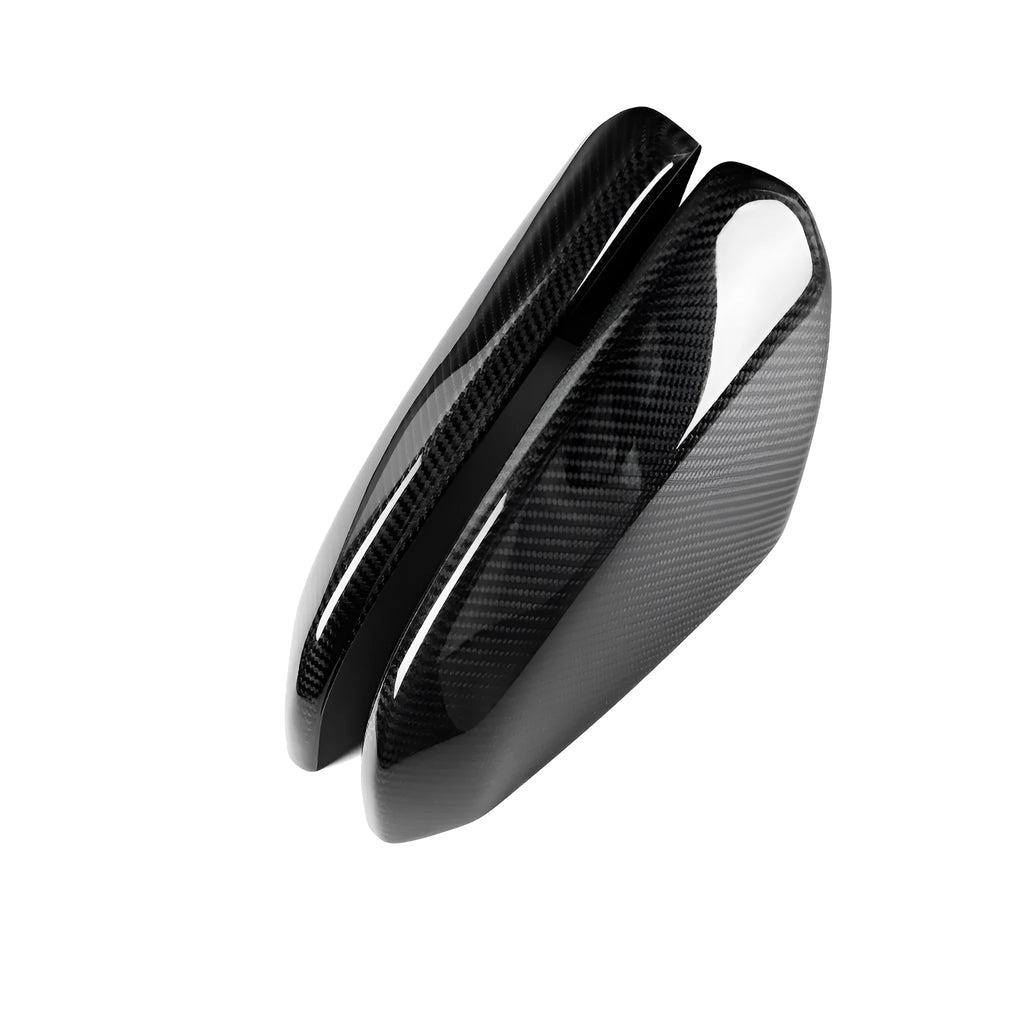 Carbon fiber rearview mirror shell sticker protective cover for Honda Civic 10th generation in black
