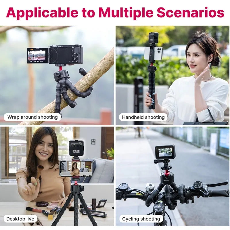 Multifunctional photography and video vlog suite 2985 set including a tripod