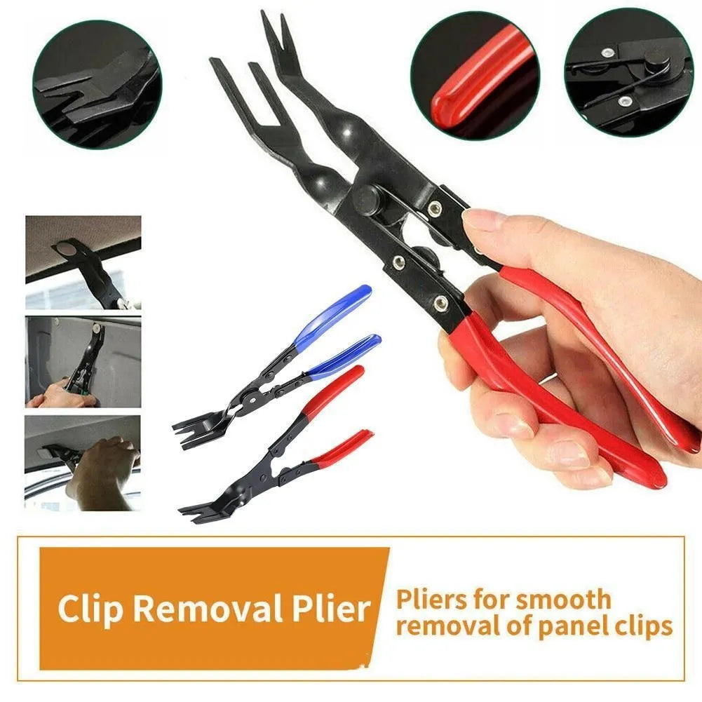 Blue steel car universal disassembly separator pliers with 240mm length for removing door panels and trim clamps