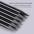Set of nine wooden drawing pencils on a suction card, containing six graphite and three carbonized pencils for artist sketching.