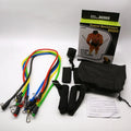 Door sports 11-piece combination pulling rope set with ABS construction and adjustable anchor attachments