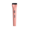 Pink portable electric eyelash curler with temperature control and memory function for long-lasting curls