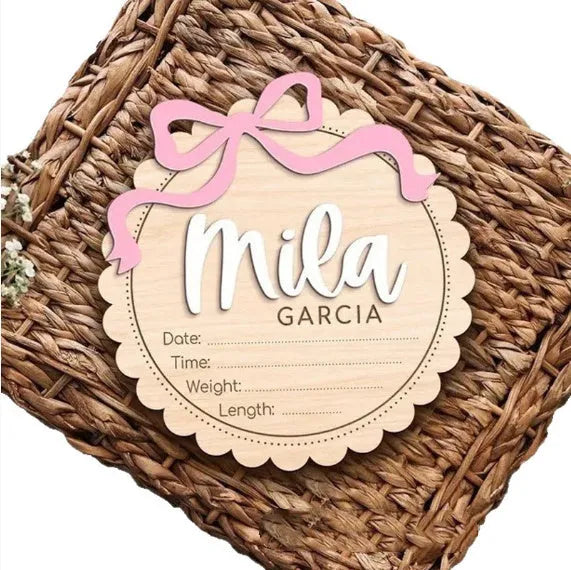 Wooden baby room decoration photo props with customised name in 13x13cm and 15x15cm sizes