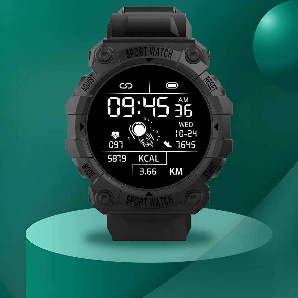 Spaceman Round FD68S smart bracelet 144 colour TFT screen black strap on wrist smart reminder