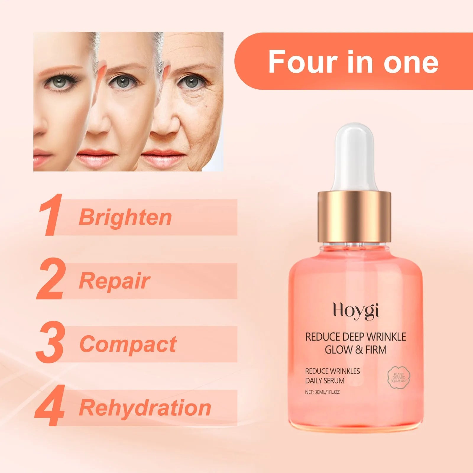 30ml rose essential oil bottle for wrinkle smoothing and skin brightening skincare