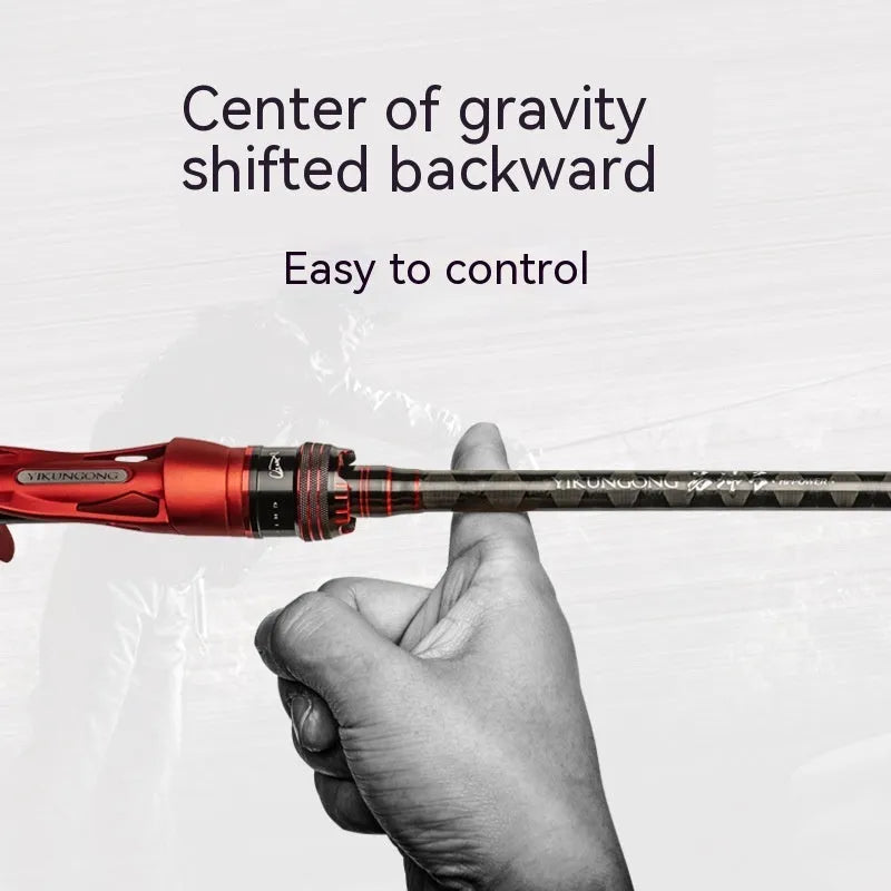 Carbon ultralight fishing rod with straight handle and pikestaff options in 210cm and 240cm lengths