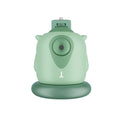 Dark green intelligent follow-up gimbal with AI camera on 360-degree rotating base