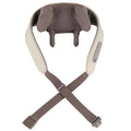 Milky white rechargeable shoulder and neck massager with infrared physiotherapy for cervical spine relief