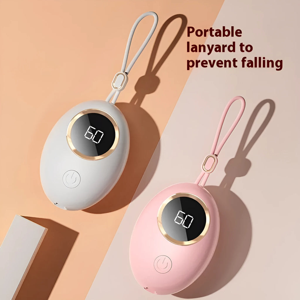 USB hand warmer with digital display in aluminium heat dissipation design