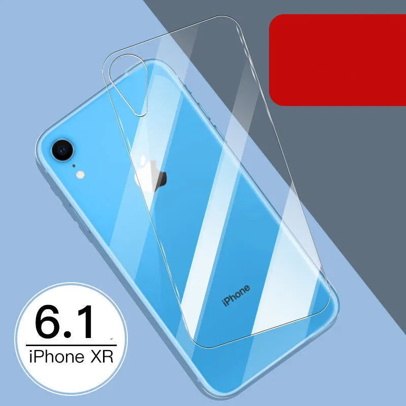 Tempered glass screen and rear protector films for Apple iPhone 11, X, and XS models.