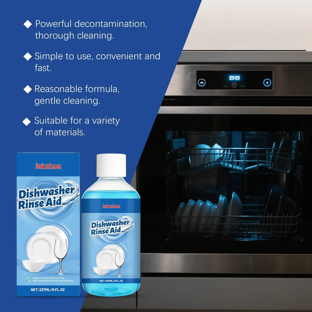 237mL bottle of dishwasher cleaning aid liquid detergent for removing oil and food stains from kitchenware