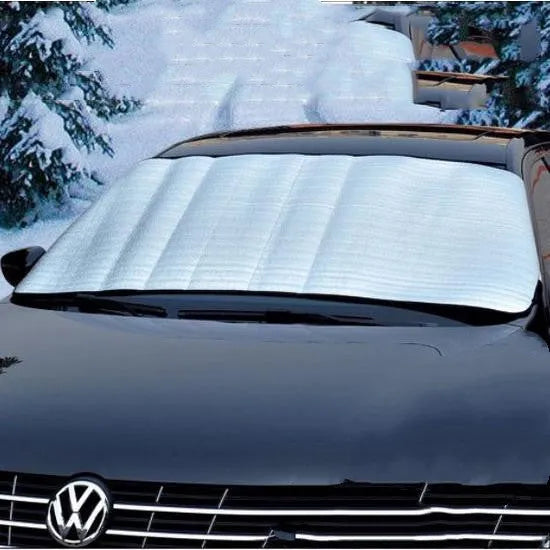 Silver car sunshade front windshield cover 150x70cm cotton aluminium