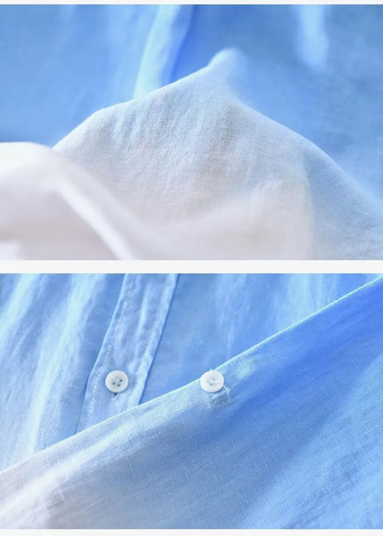 Loose top coat in polyester hemp blend available in dark blue, light blue, yellow colours