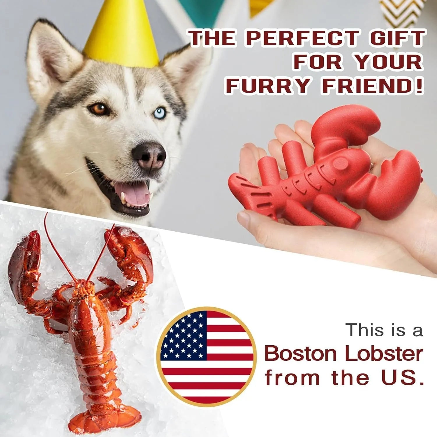 Red hard-wearing dog chew bone for aggressive chewers and large breed dogs
