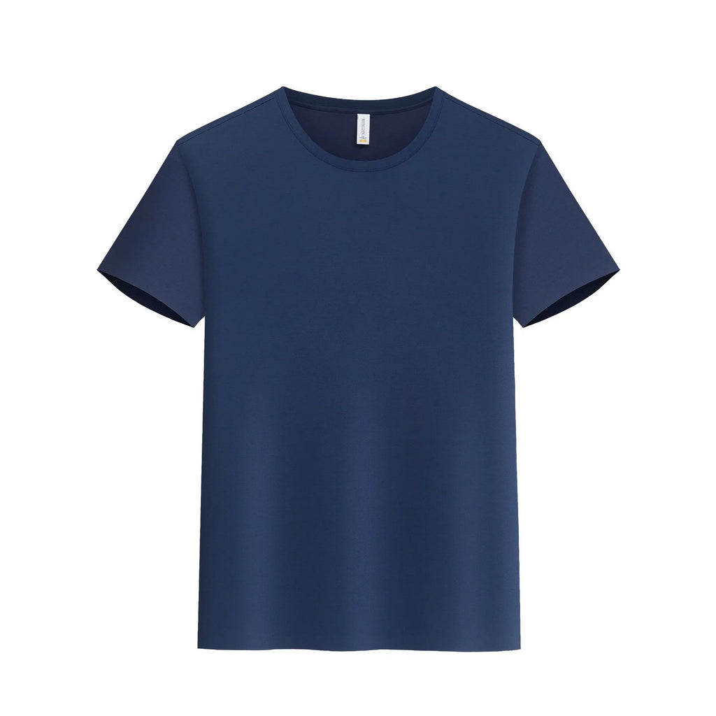 High-end round neck short sleeve fitness sportswear in slim fit nylon spandex pullover style