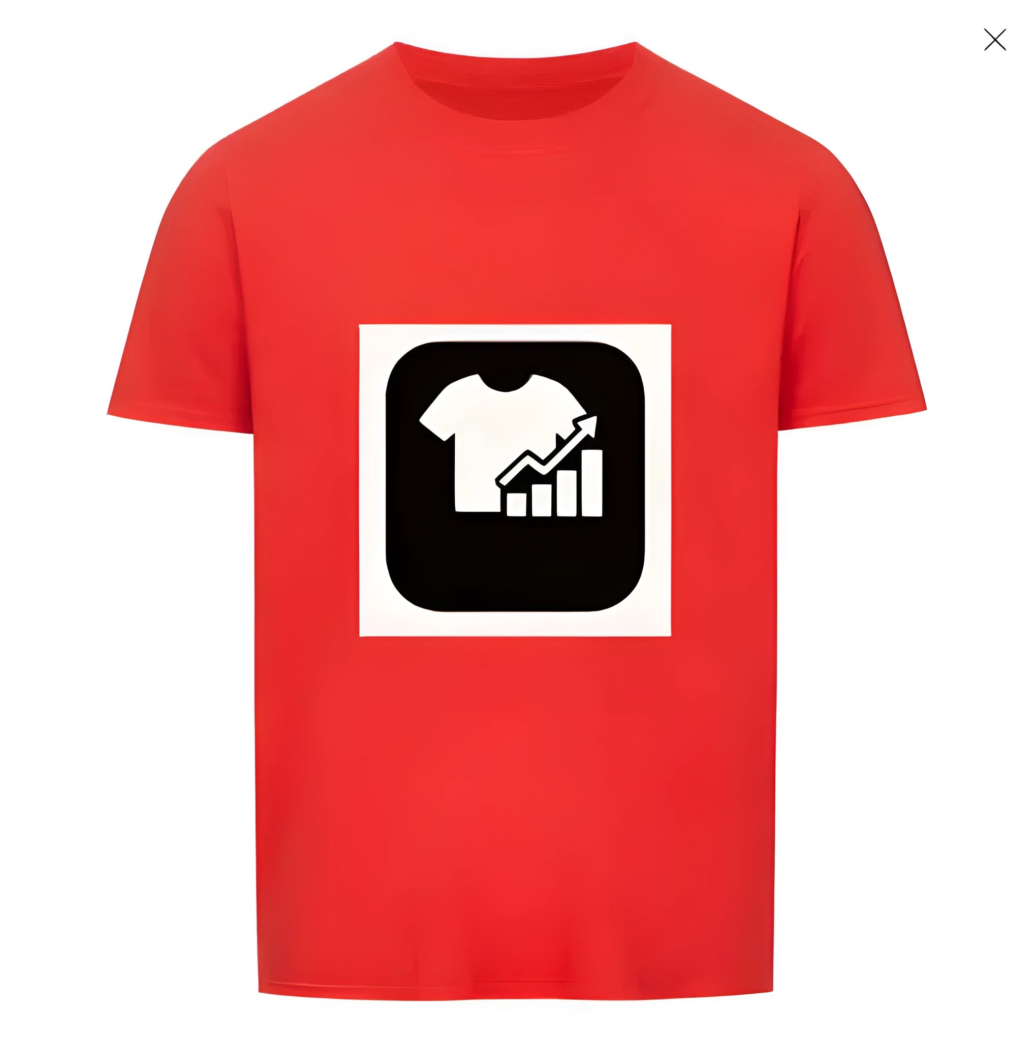 Red striped short sleeve T-shirt with Japanese retro style in silk-linen blend fabric