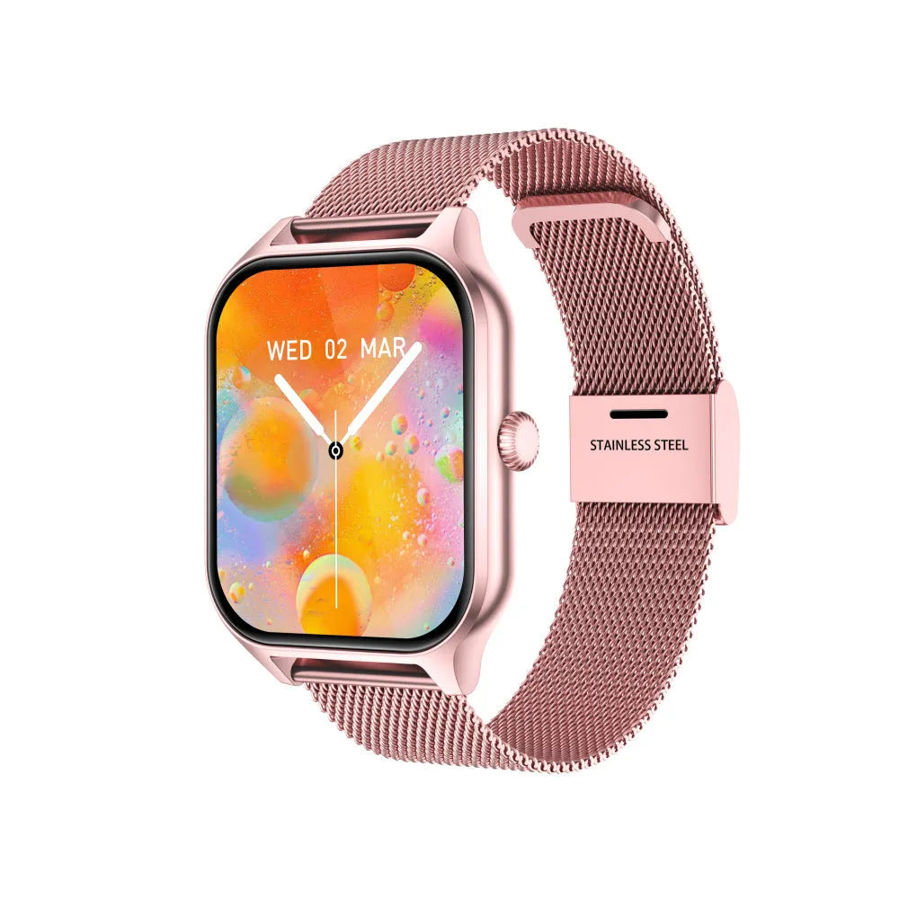 Multi-sport mode watch with custom dial, sleep monitoring, step counting, rose gold alloy case 12mm thickness gift box