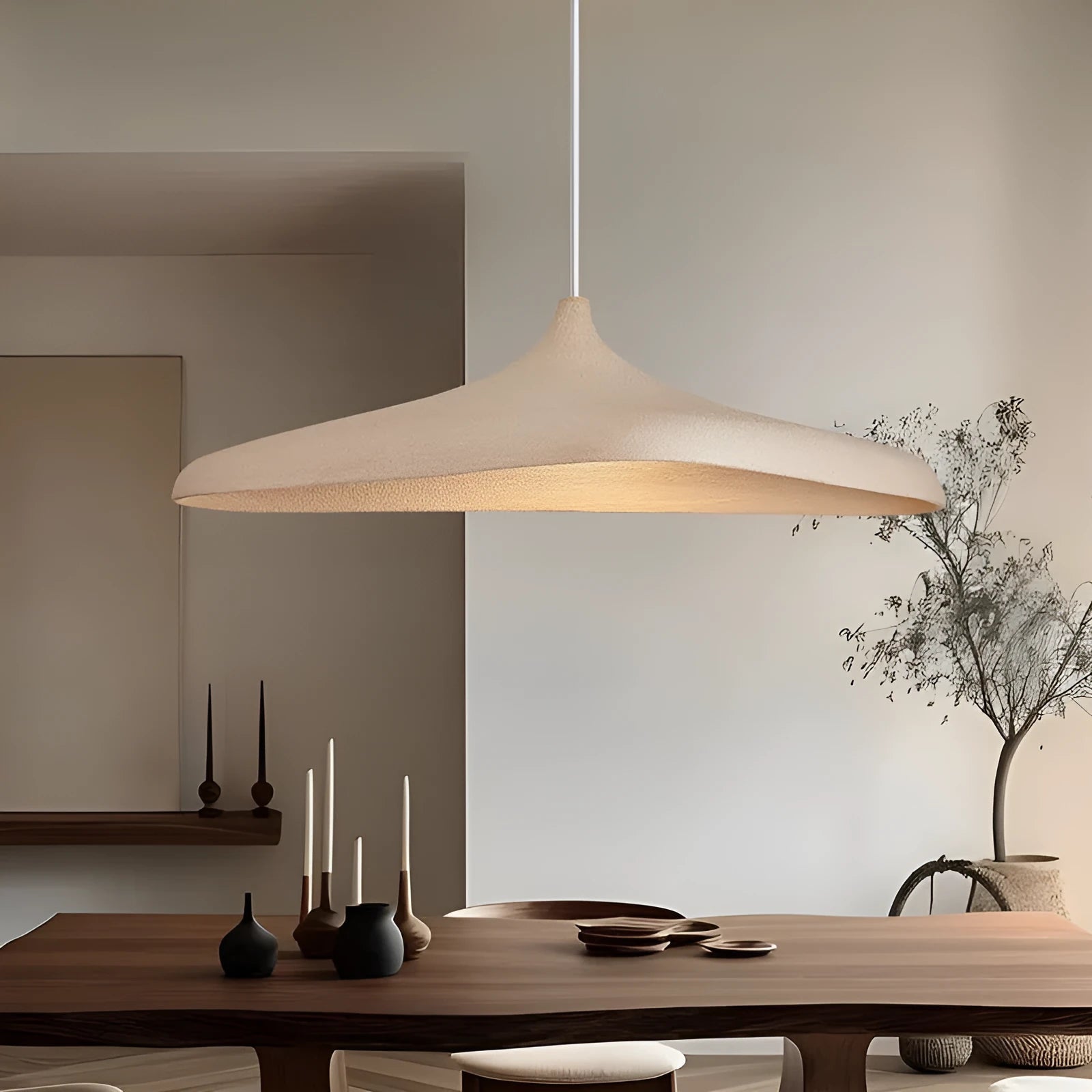 Japanese retro atmospheric bar lamp artistic chandelier fern brown 80cm length