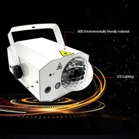Black LED laser magic fan projection lamp with red and green laser lights for KTV and stage use