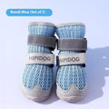 Summer breathable dog shoes in Bondi Blue colour showing cartoon style design