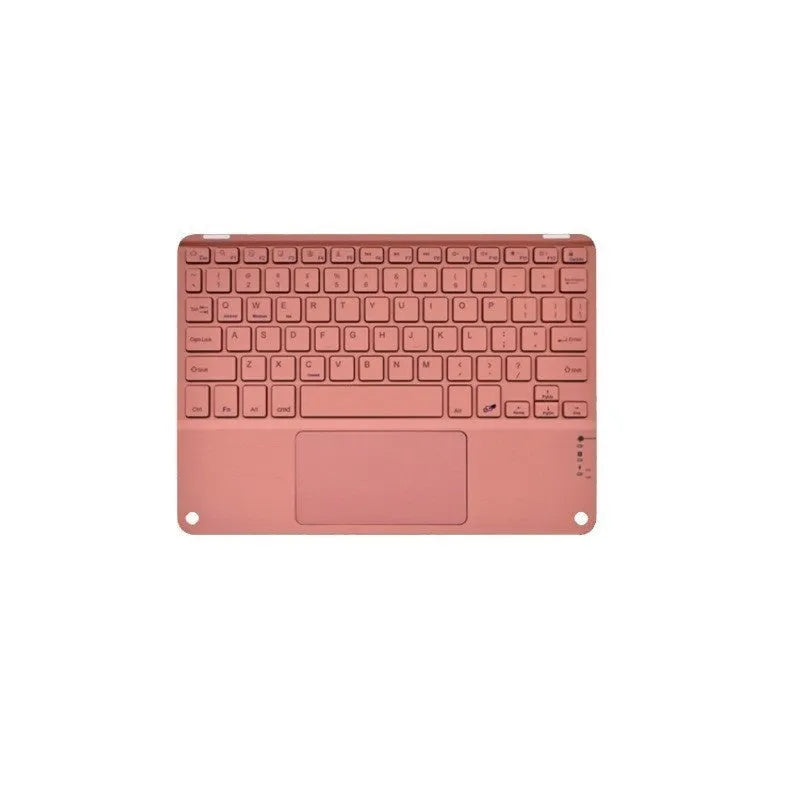 Square hat touch Bluetooth wireless charging keyboard in one of eight colour options on a desk.