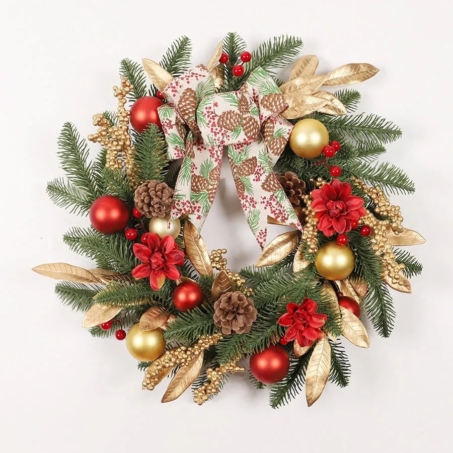 Christmas garland decorations including stair wall hanging, lintel, rattan and traditional styles with optional lighting