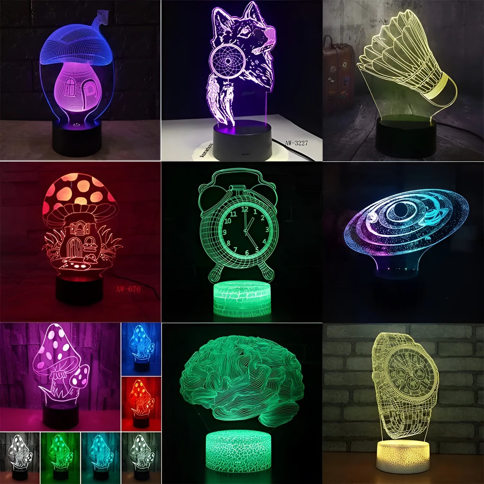 Remote control LED desk lamp with colourful lighting and USB power cable
