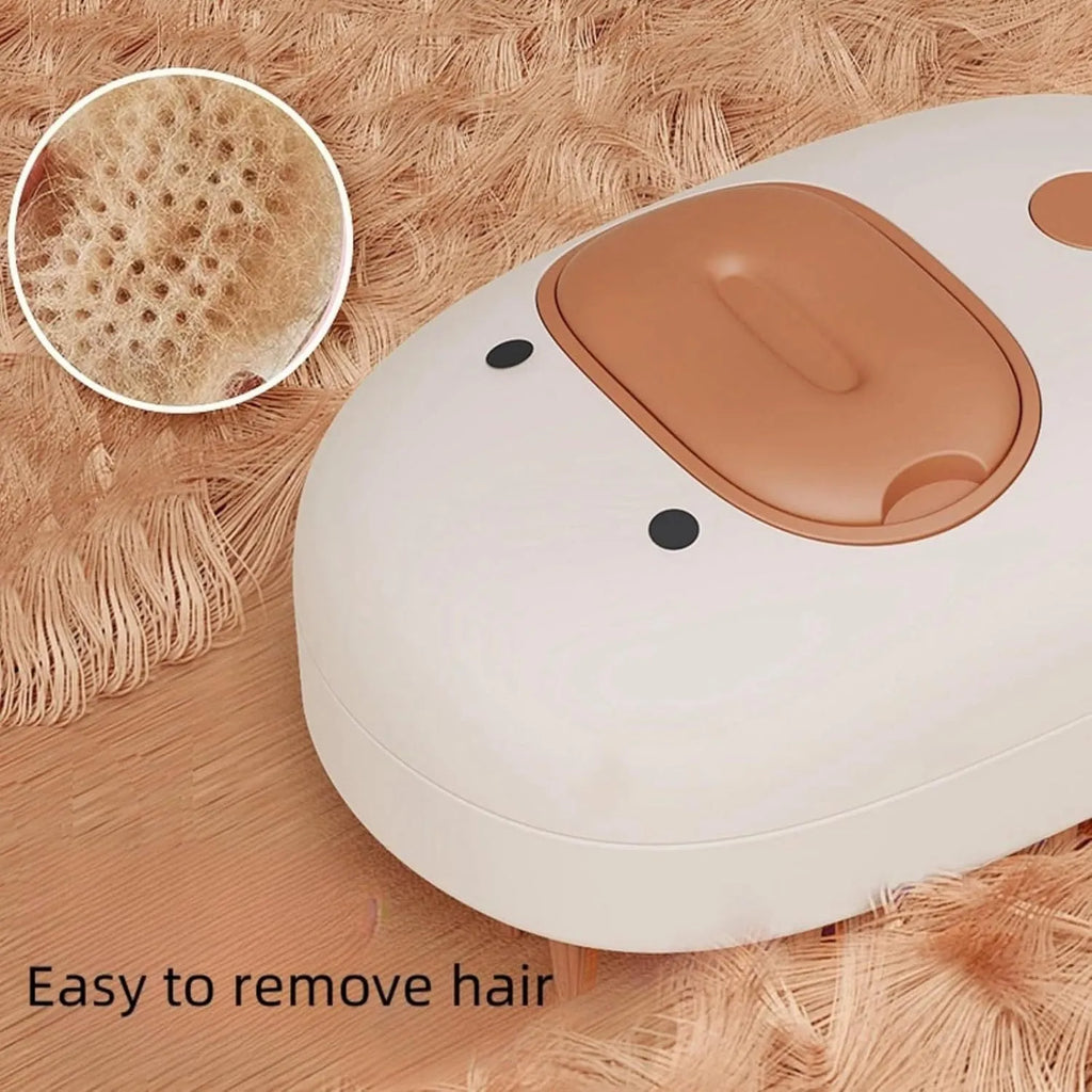 White or yellow rechargeable steam pet brush with water tank for dog and cat grooming