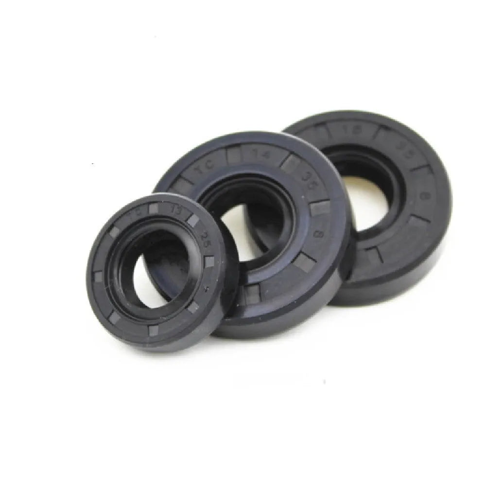 Motorcycle engine oil seal kit with 10 rubber seals in multiple sizes for Suzuki AG100