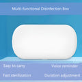 White ultraviolet steriliser box with wireless charging for mobile phones and small items.