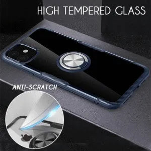 Black PU leather iPhone case with polycarbonate frame for iPhone 11 Pro Max