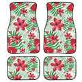 Black printed rubber car foot mat four-piece set showing 20mm thickness