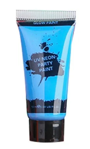 25ml hose tube of neon face and body paint in a bright colour like green or pink, labelled safe and non-toxic.