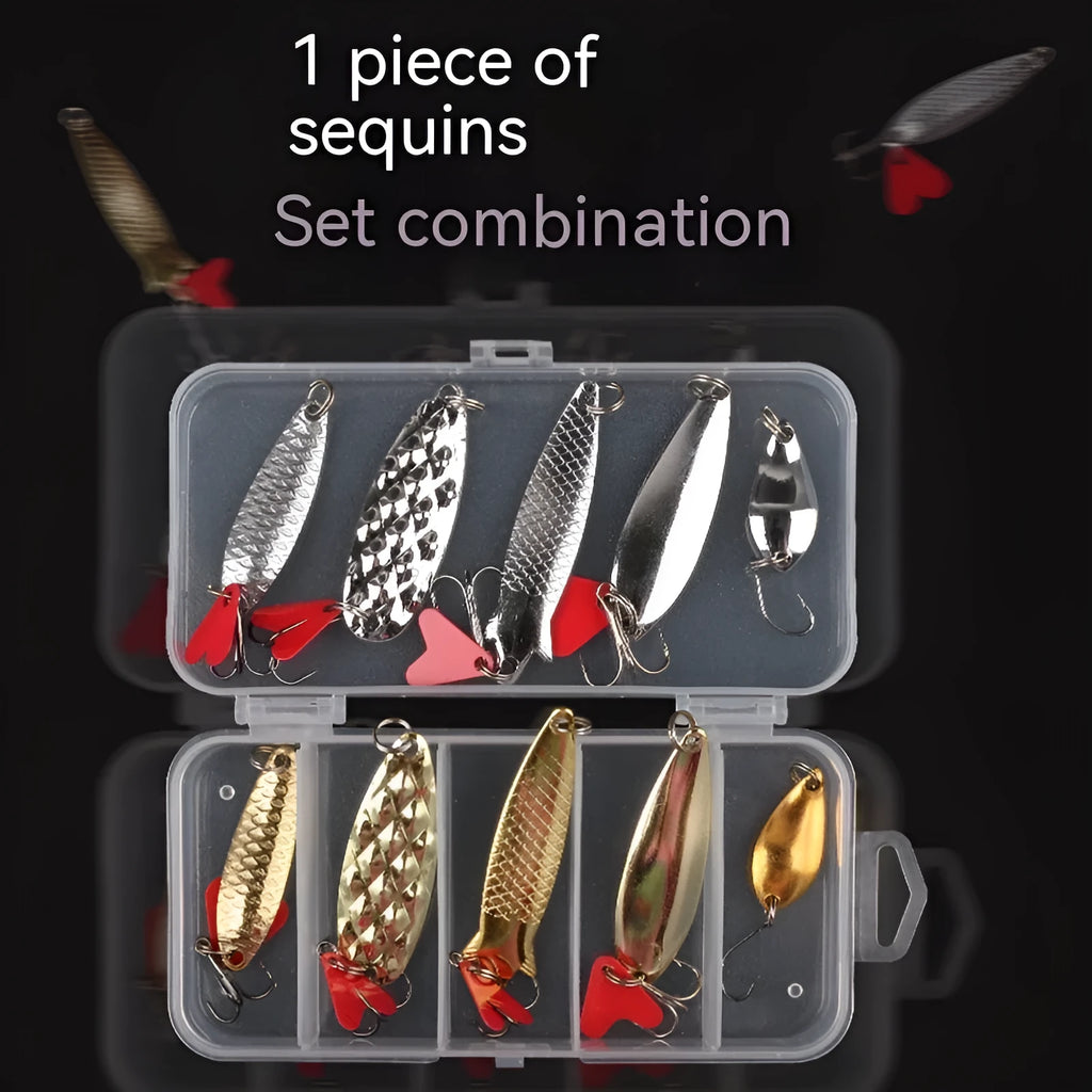 Pineapple-shaped metal sequins for fishing lure customisation with iron false bait components
