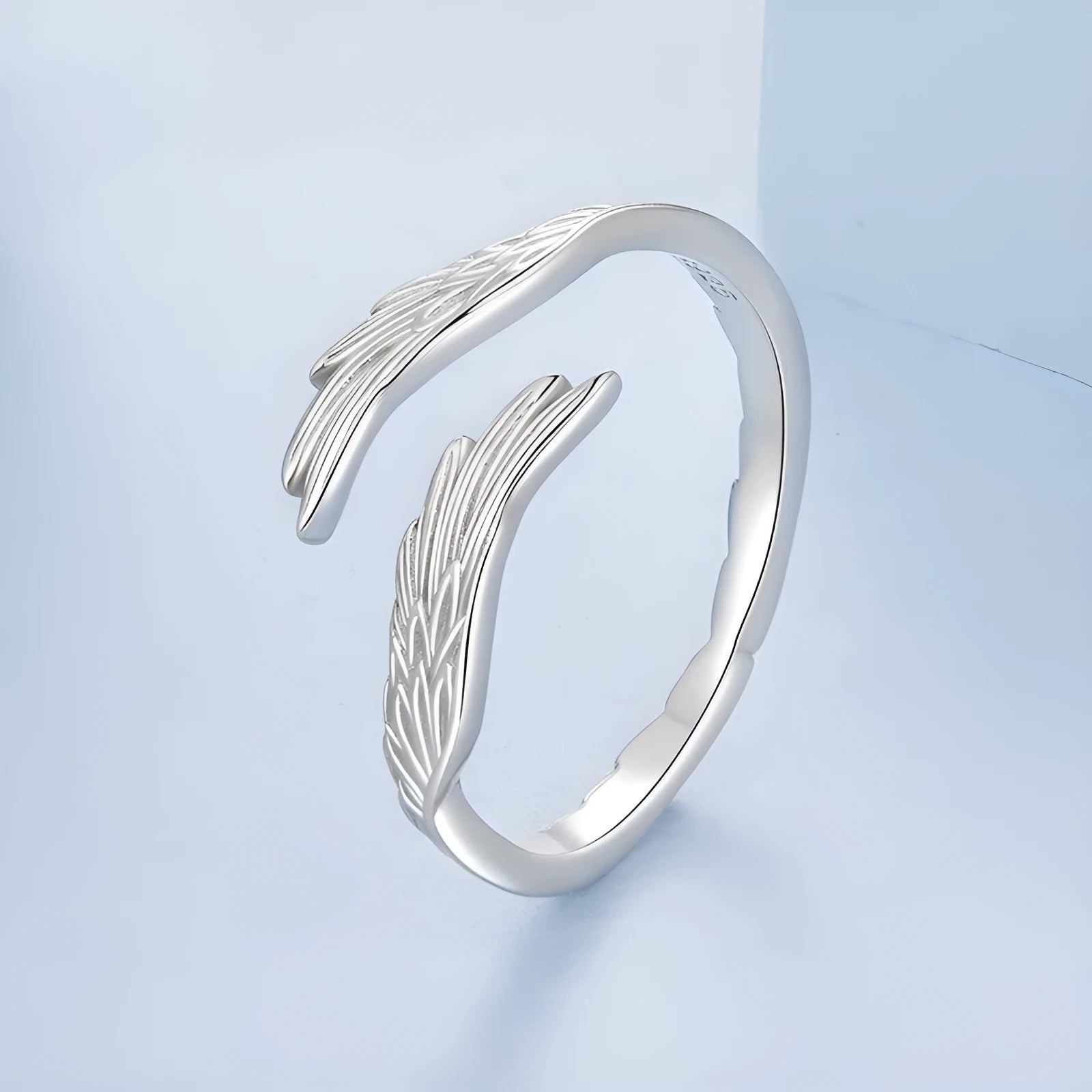 Original Guard S925 sterling silver open ring with wing motif in BSR719E colour