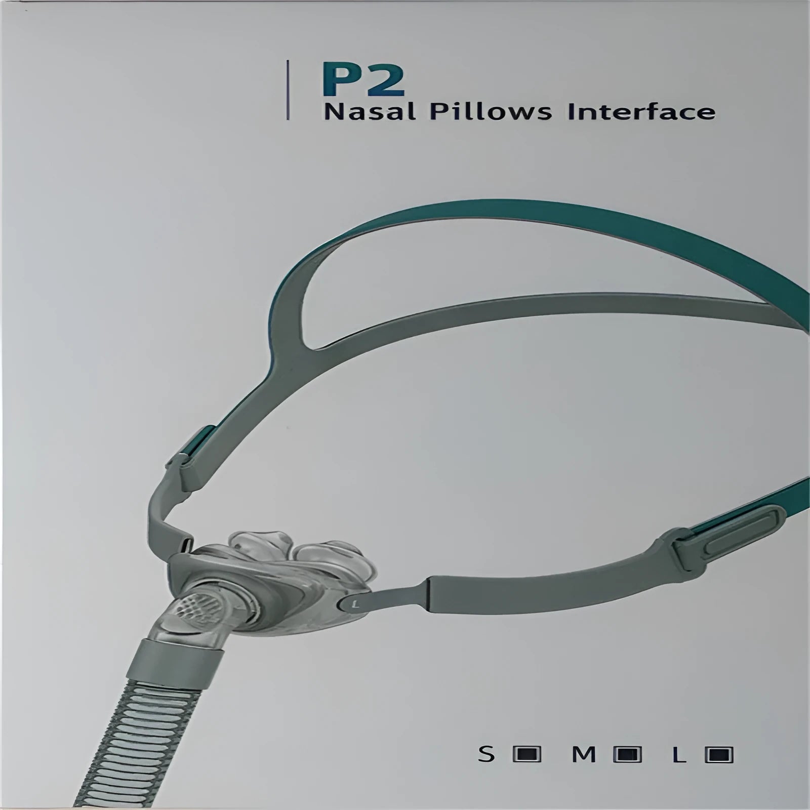 Ventilator nasal pillow mask accessory kit with silicone pads and a thickened headband in box packaging.