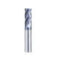Hard alloy spiral milling cutter with four cutting edges and straight shank