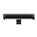 Black bladeless USB fan with lighting lamp and laptop screen clip attachment for computer cooling