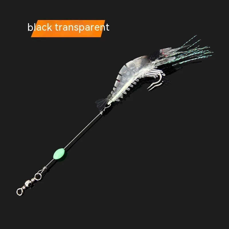 Luer soft fishing lure with integrated hook in six colour variations including luminous options