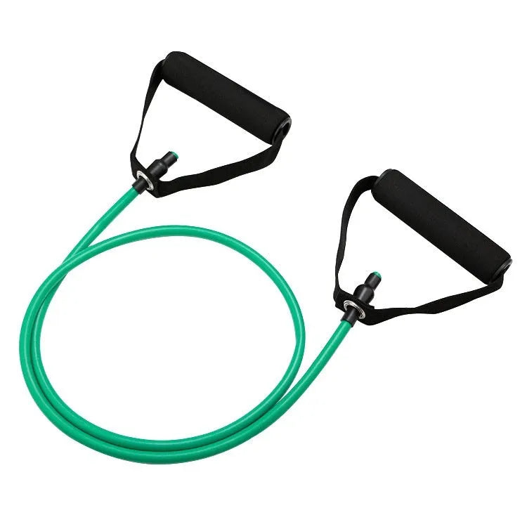 Adjustable chest expander exercise equipment with five colour-coded resistance levels from 10 to 30 pounds