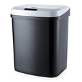 Black smart induction trash can with lid for kitchen or bathroom use