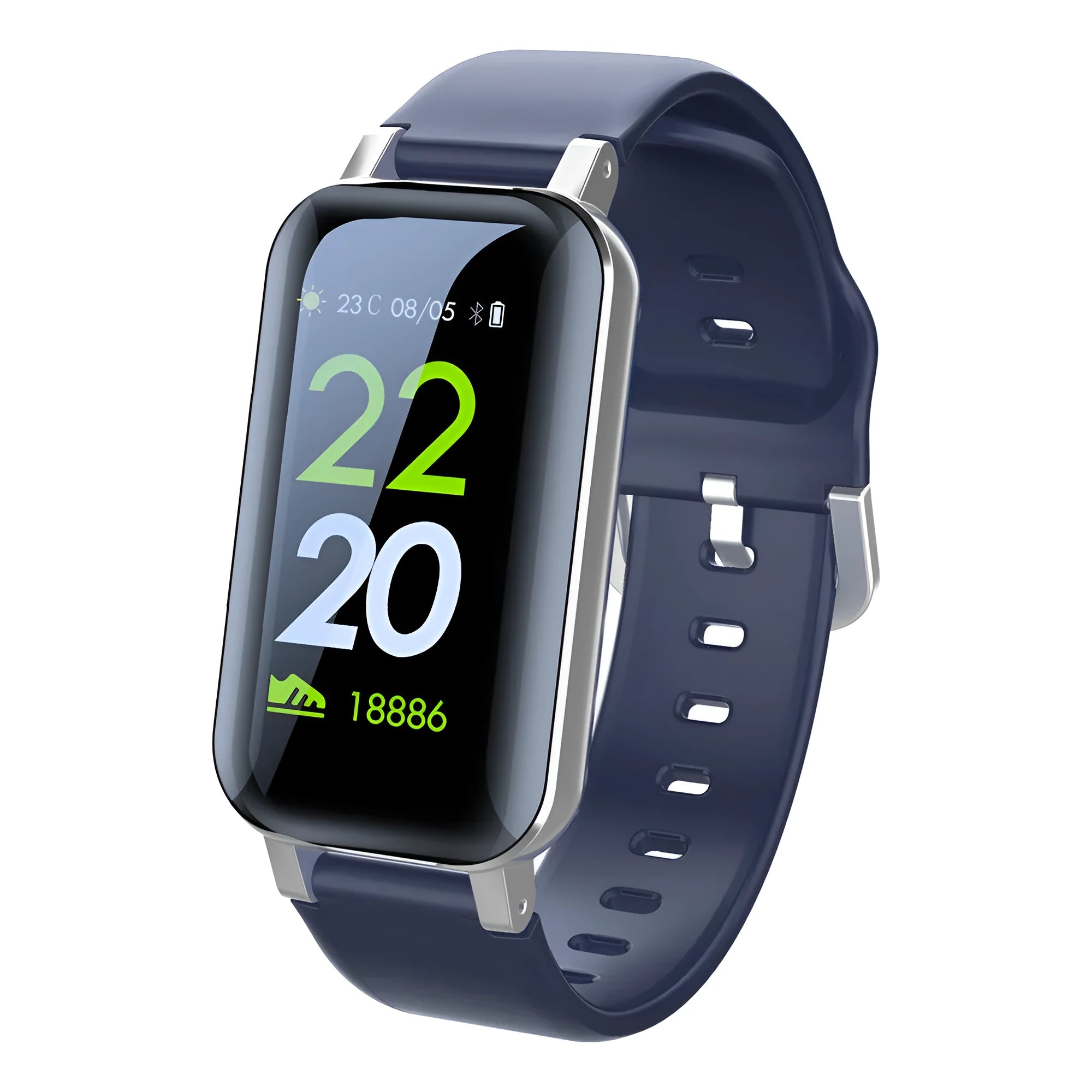 Call Bracelet smart fitness tracker in black, blue, or coffee colour for heart rate monitoring