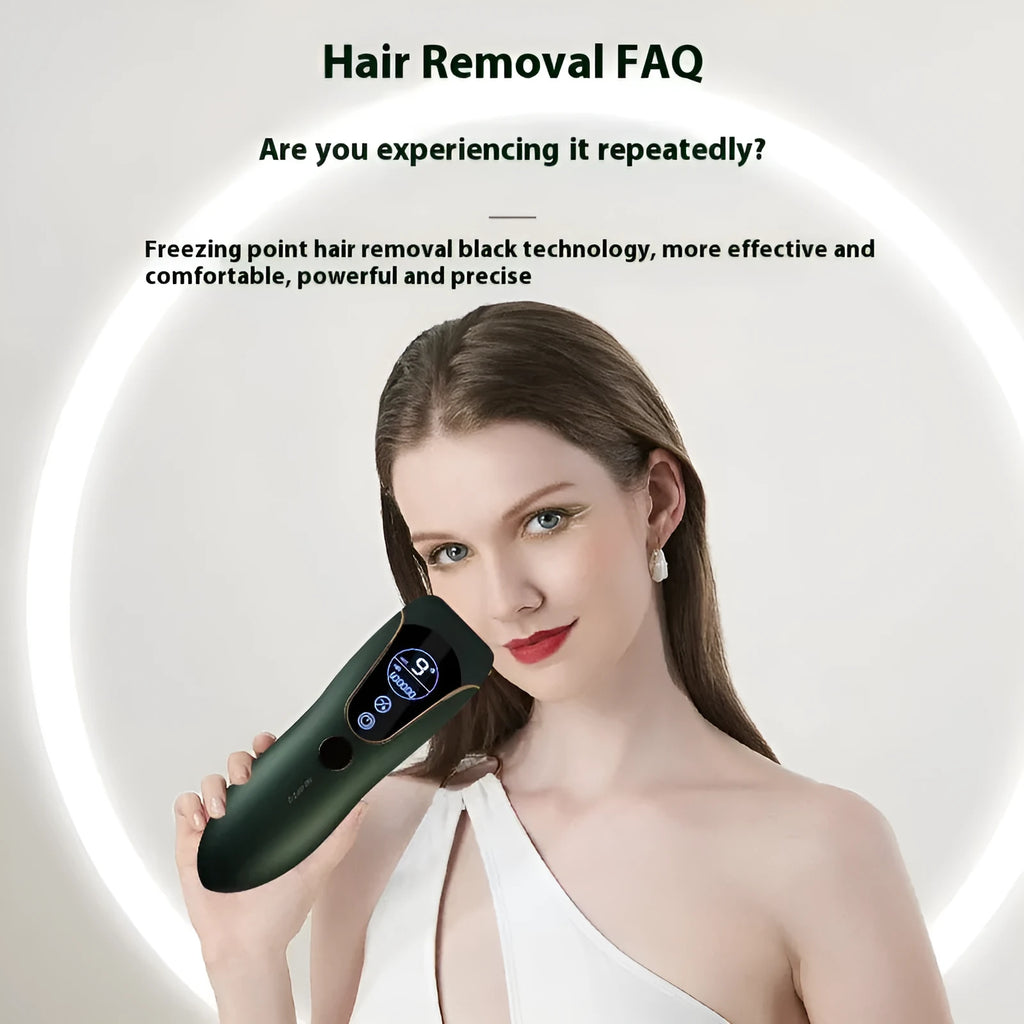 Freezing point hair removal device in sundial colours for body face legs and private areas