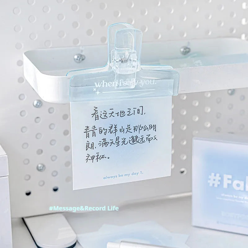 Square 70mm gradient colour multifunctional notepad with sticky notes, parchment paper, and stickers