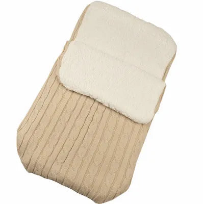 Baby stroller sleeping bag with thick cotton wool filling in envelope design, available in 15 colours including black and beige