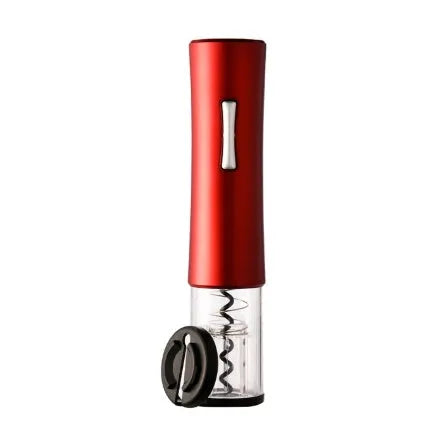 Automatic electric wine opener set with foil cutter stopper and pourer in black finish