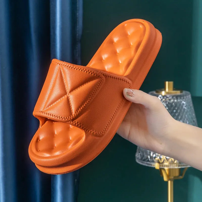Non-slip bathroom slippers in five colours with thick EVA soles for wet floor safety