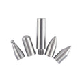 Three alloy steel hook crowbars for car dent repair arranged as a set