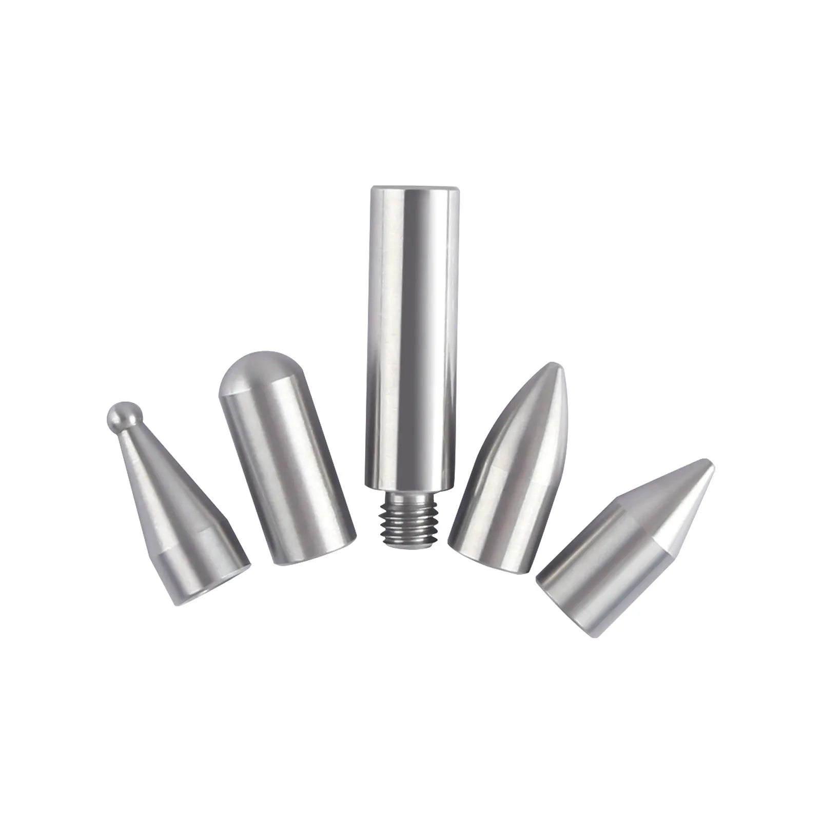 Three alloy steel hook crowbars for car dent repair arranged as a set